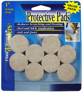 Light Tan Felt Pads - 1 inch