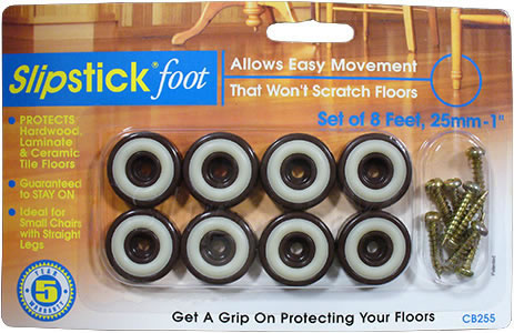 SlipStick Feet - Chocolate, 1 inch