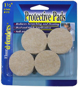 Light Tan Felt Pads - 1.5 inch