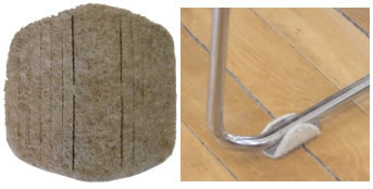 Wrap Around Floor Protectors, Rail Style - 1.88 inch