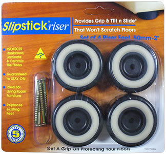 Slipstick Black Riser Feet - 2 inches