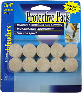 Light Tan Felt Pads - .75 inch