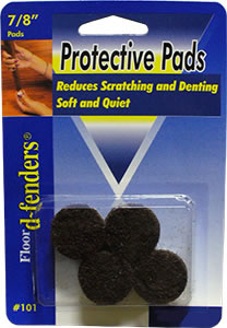 Dark Brown Felt Pads - .88 inch