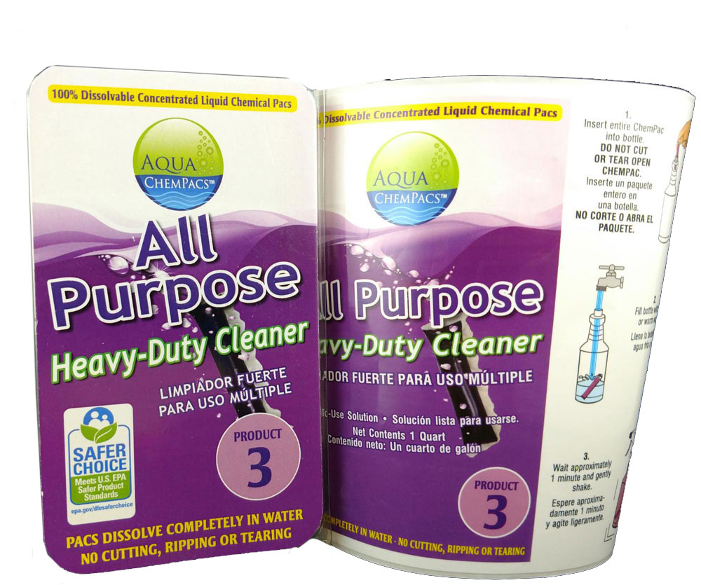 All Purpose Heavy Duty Cleaner 6 pack Clamshell - Aqua Chempacs