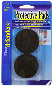 Dark Brown Felt Pads - 1.75 inch
