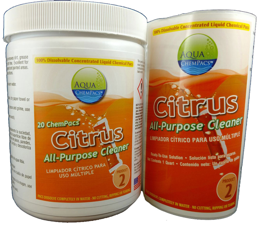 Citrus All Purpose Cleaner 20 pack Jar - Aqua Chempacs