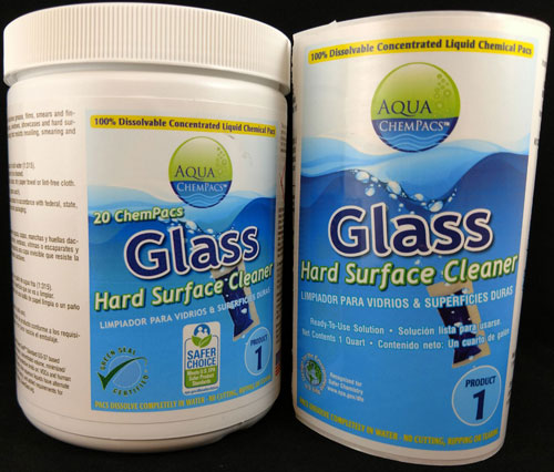 Glass and Hard Surface Concentrate 20 pack Jar - Aqua Chempacs