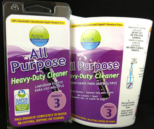 All Purpose Heavy Duty Cleaner 6 pack Clamshell - Aqua Chempacs