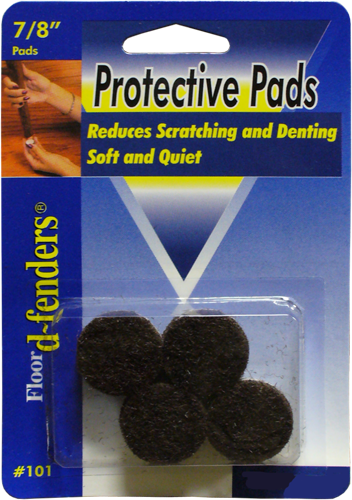 Dark Brown Felt Pads - .88 Inch